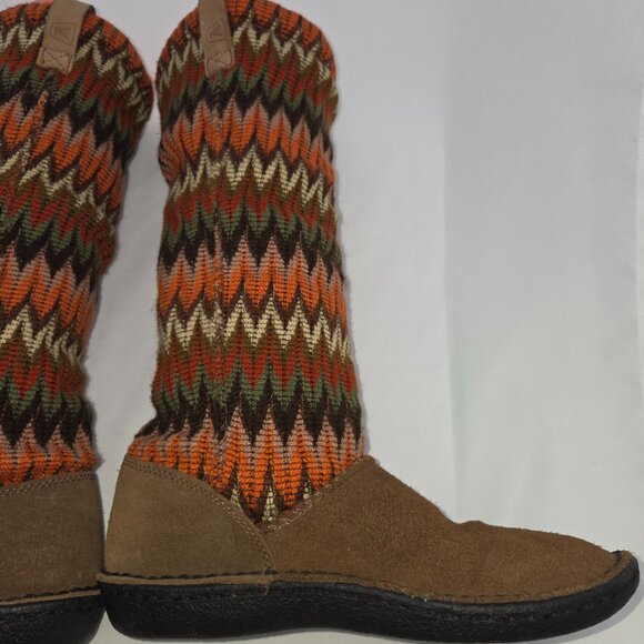 Keen The Alpine Knit Boot Orange/Brown/Rust/Olive Green - 5.5/6 - Picture 4 of 10